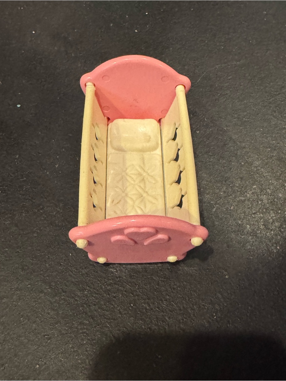 Fisher price loving family Pink and Cream Doll Cradle/bassinet